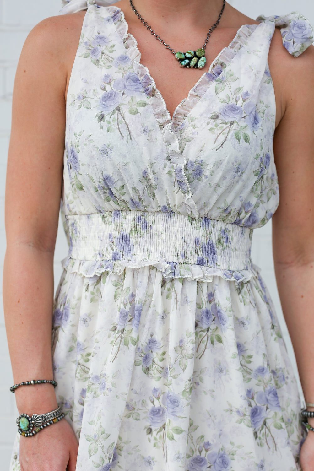 Charlotte Baby Blues Floral Printed Dress