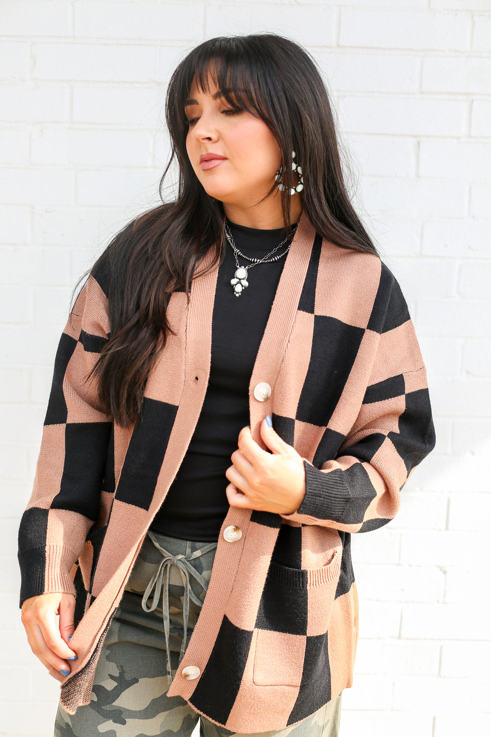 Checkerboard Cardigan