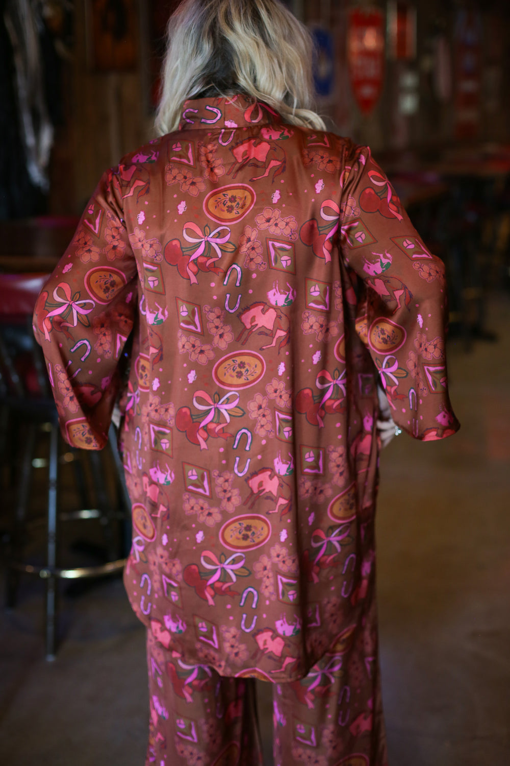 Cherie Bronze Satin Set