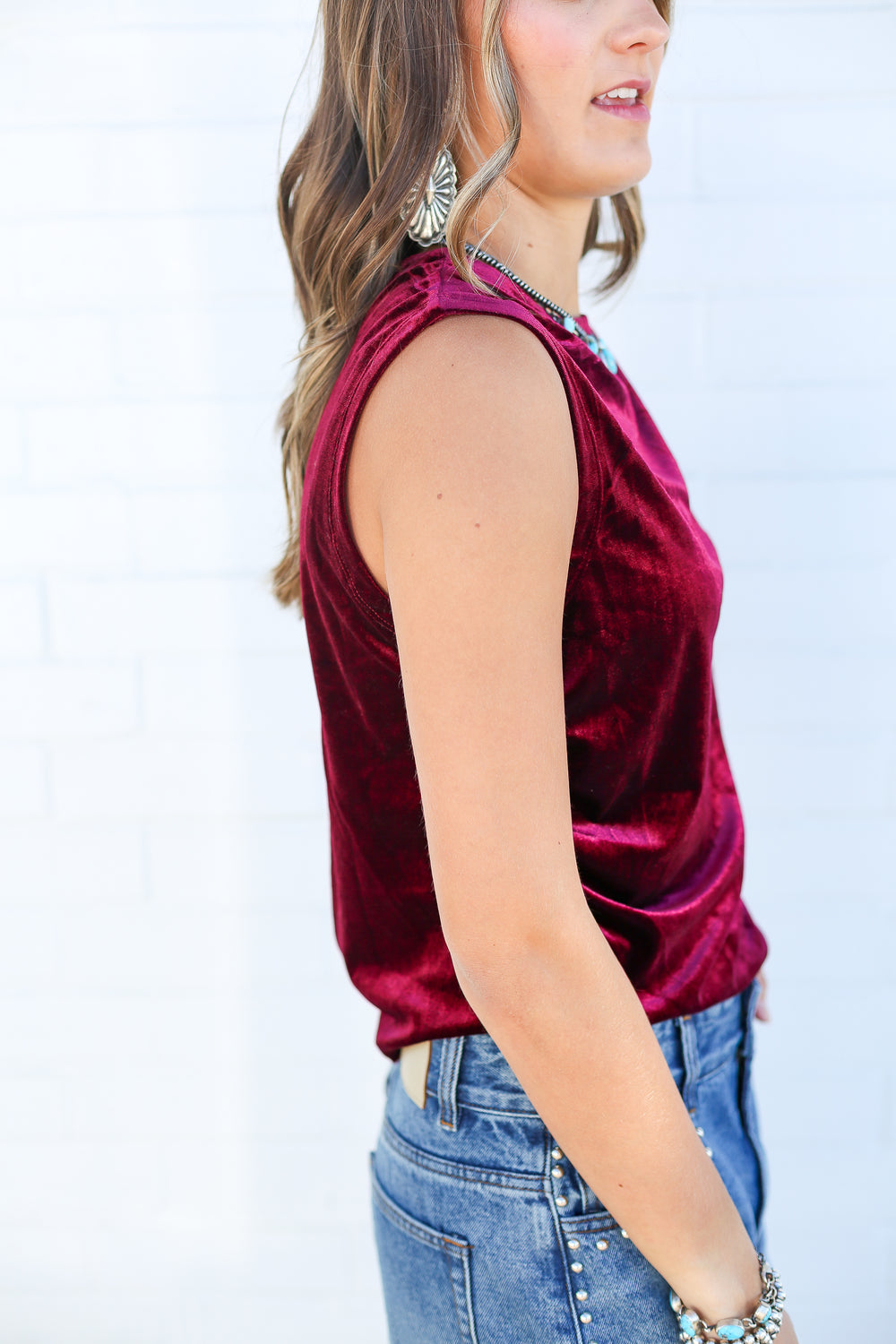 Cherry Shaunee Crew Neck Blouse