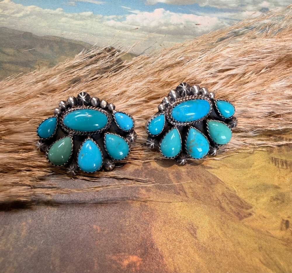 Cora Ann Turquoise Cluster Earrings