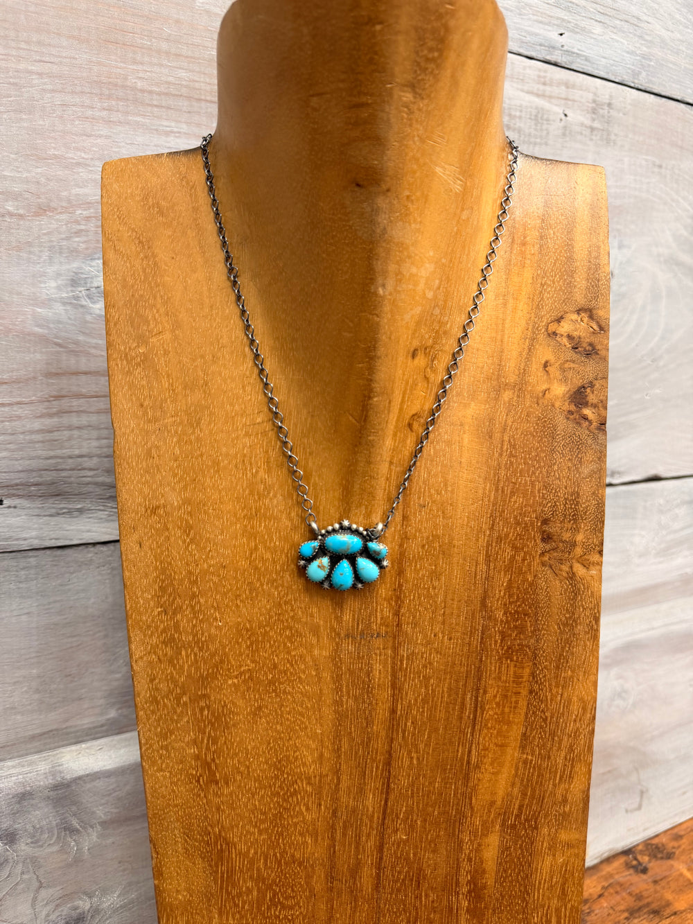 Cora Ann Turquoise Cluster Necklace