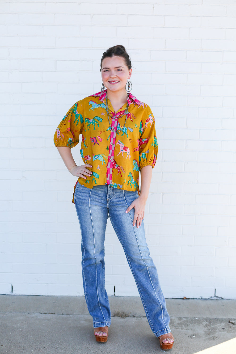 Cosmic Cowgirl Button Down Blouse