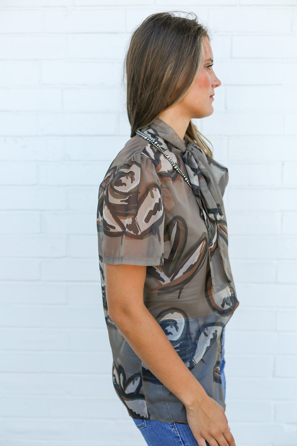 Cowboy Hats Bowtie Blouse