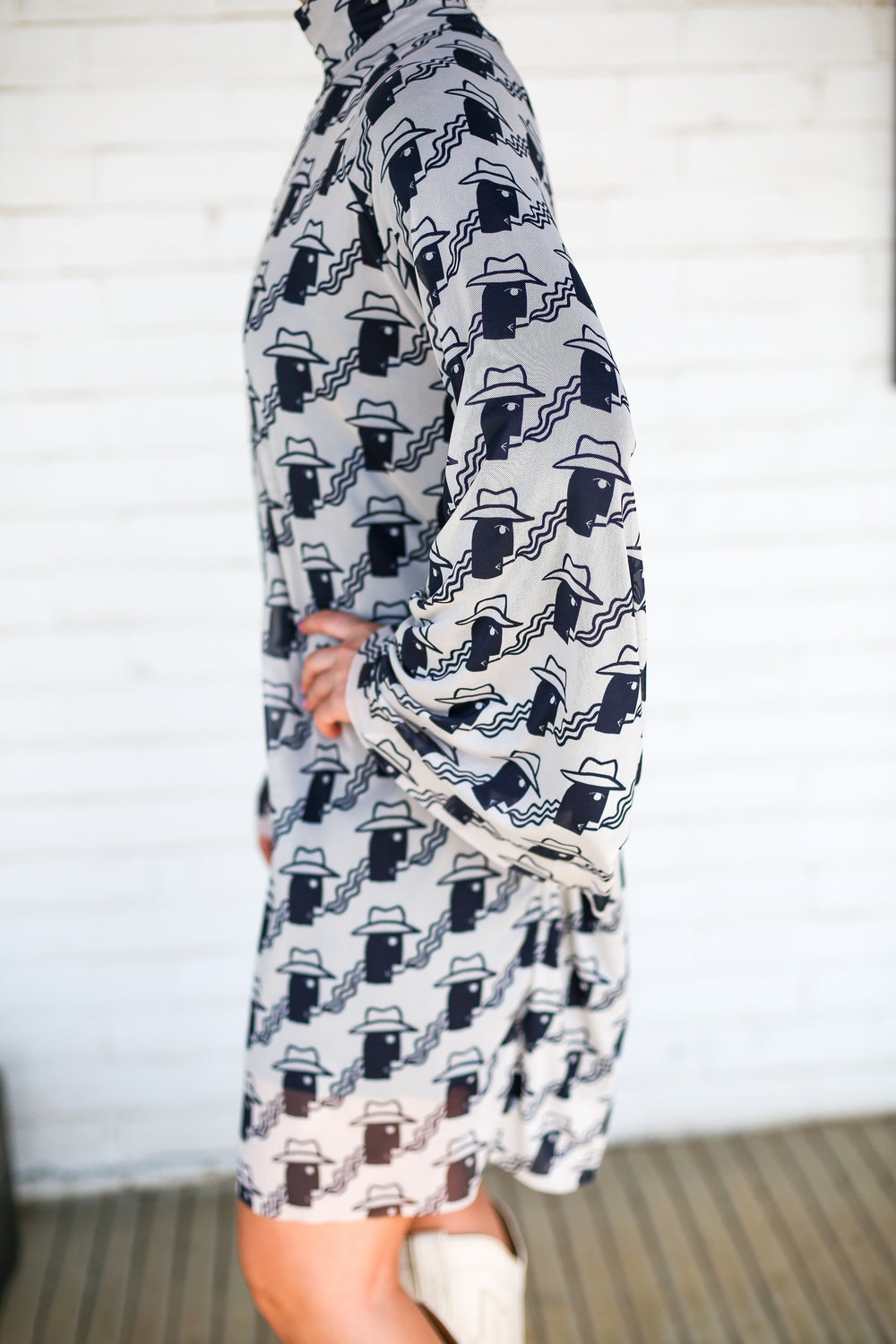 Cowboy Mesh Tunic Dress