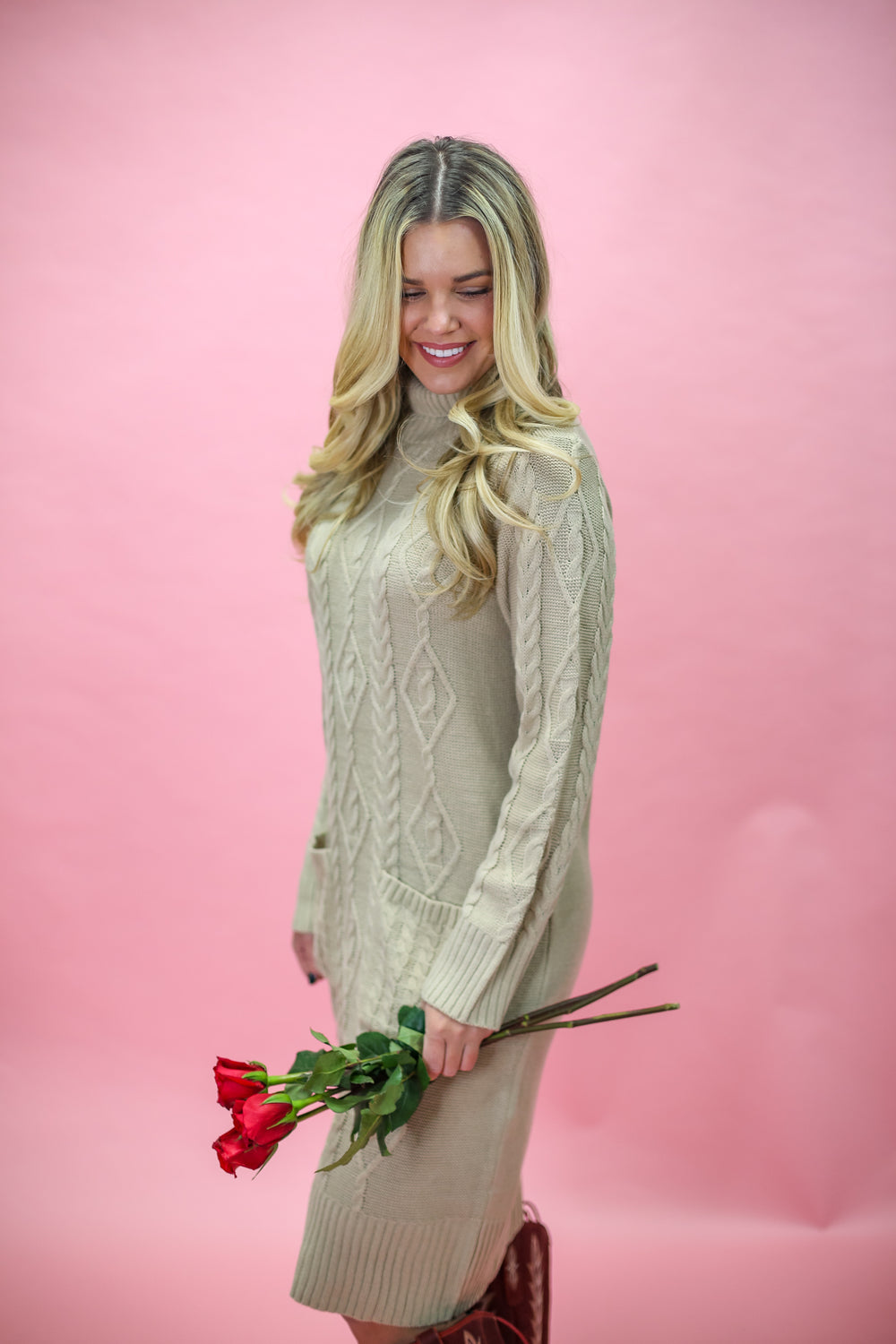 Cream Cable Knit Sweater Dress Cream Cable Knit Sweater Dress