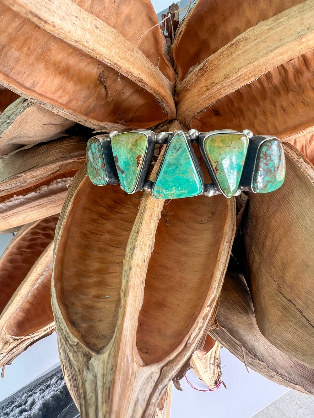 5 Stone Turquoise Geo Cuff 2.0