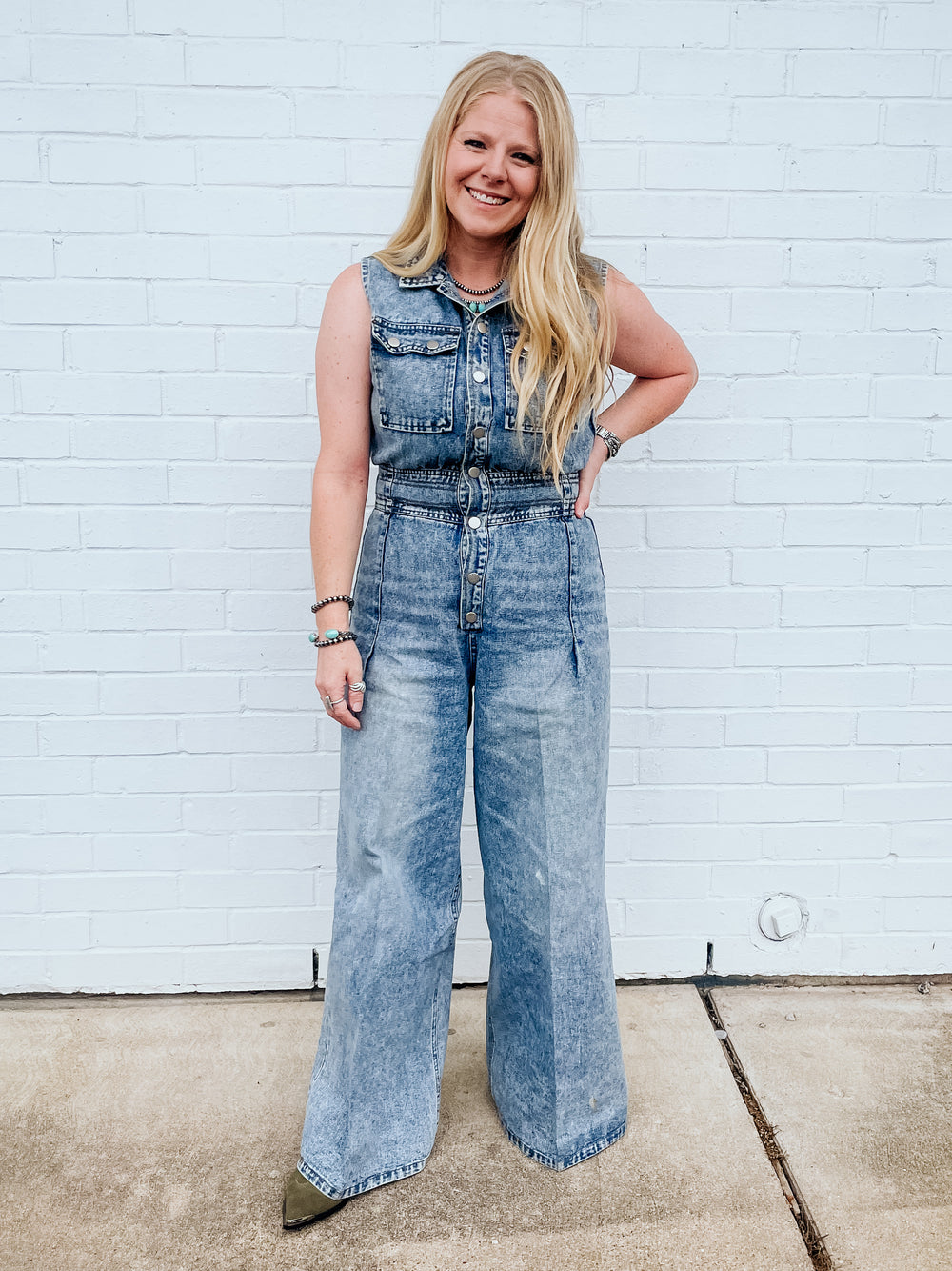 Riveter Wide Leg Jumpsuit