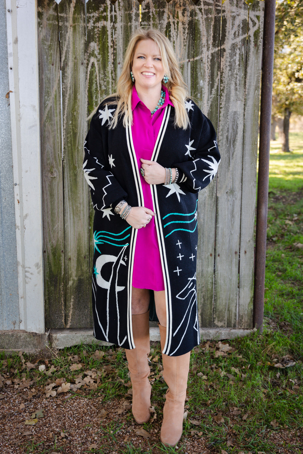 Magenta Collared Dress