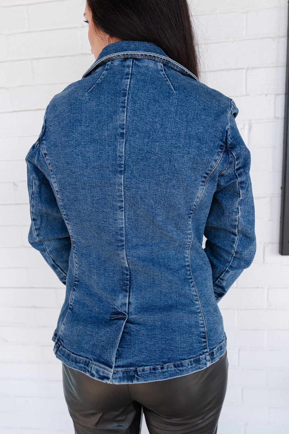 Dark Wash Denim Blazer