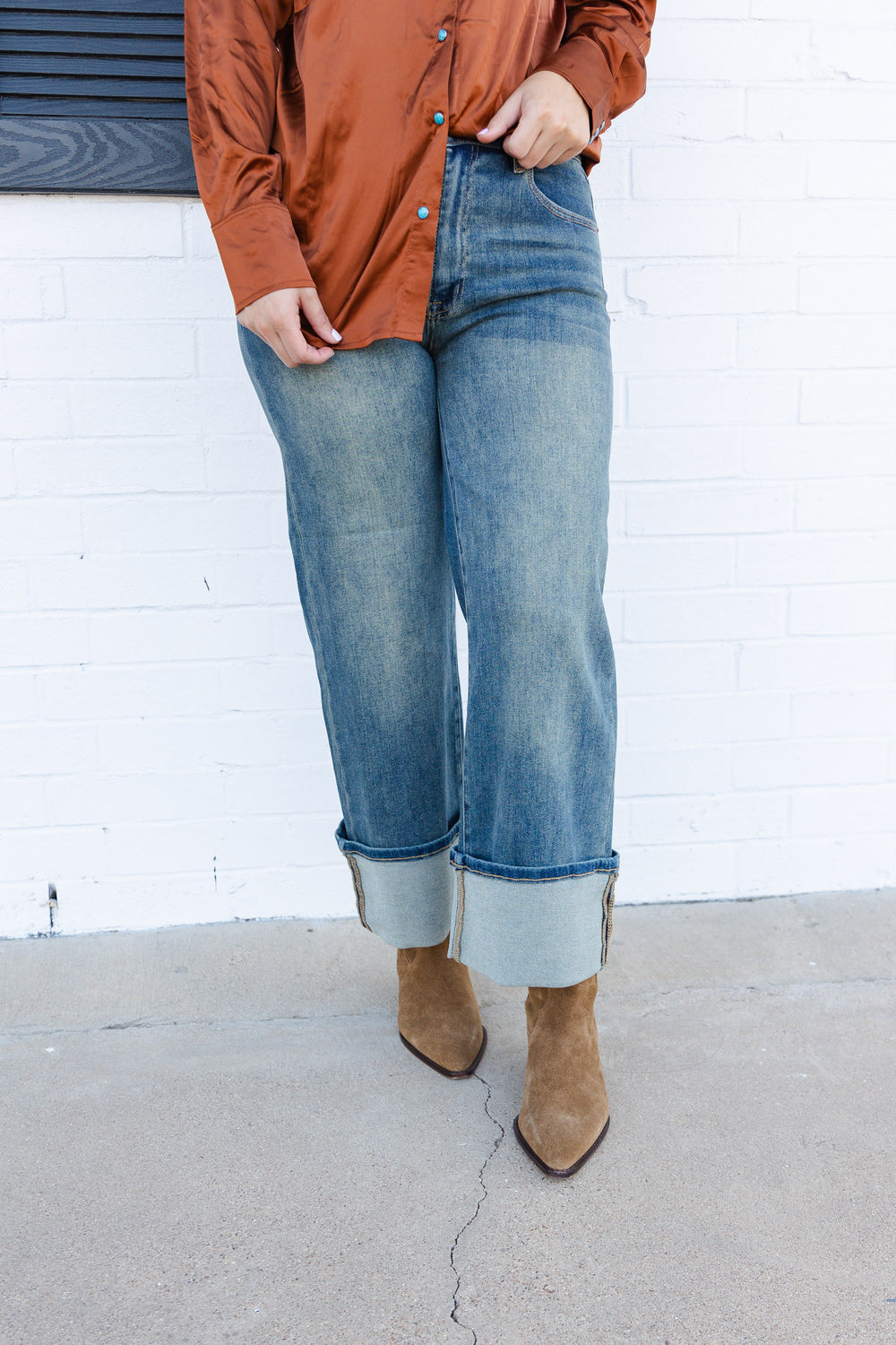 Dark Wash Sloan Wide Leg Jeans