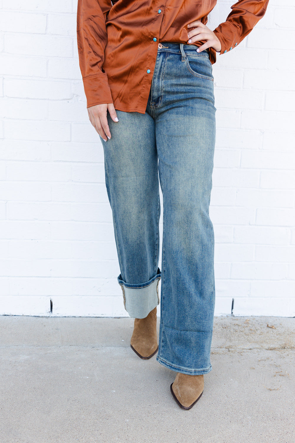 Dark Wash Sloan Wide Leg Jeans