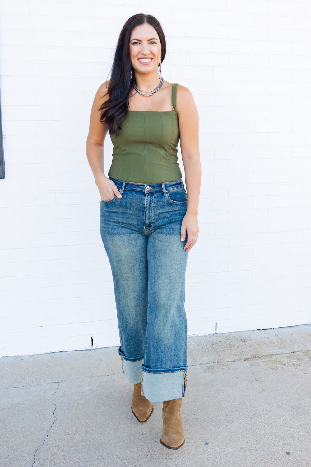 Dark Wash Sloan Wide Leg Jeans