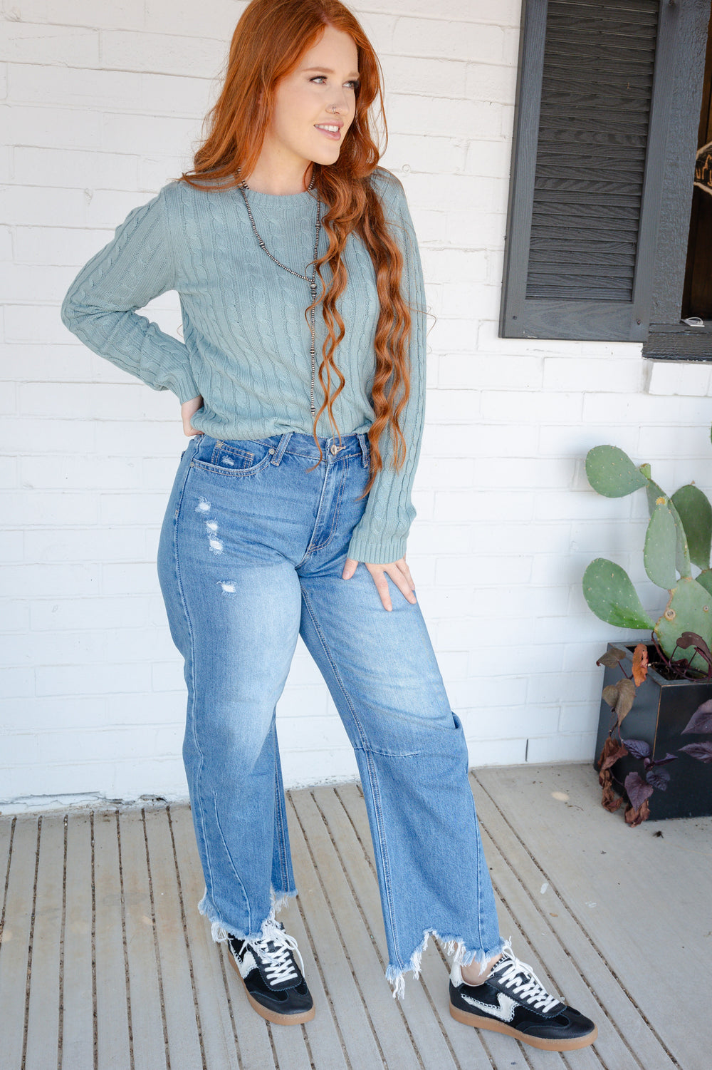 Distressed Horseshoe Jeans