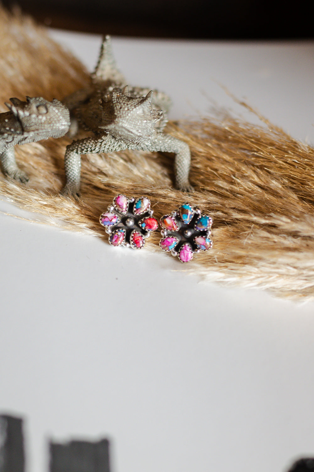 Dahlia Flower Clusters Earring