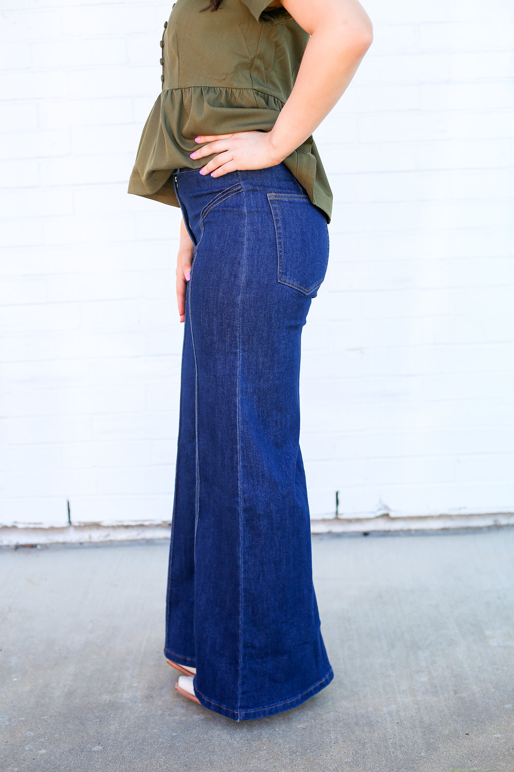 Dani Dark Denim Wide Leg Jeans