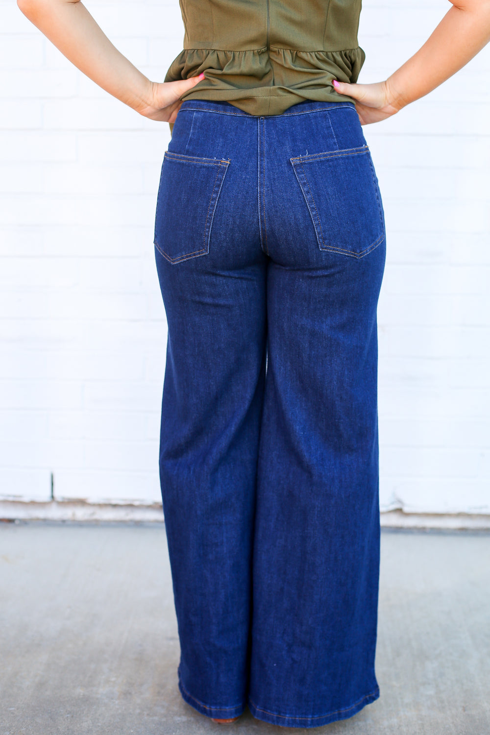 Dani Dark Denim Wide Leg Jeans
