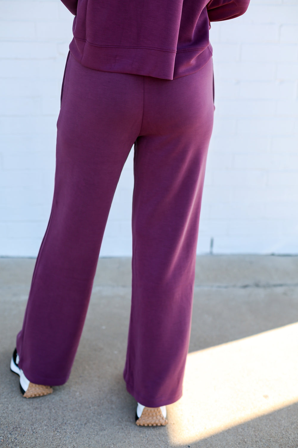 Dark Plum Caxton Wide Leg Pants