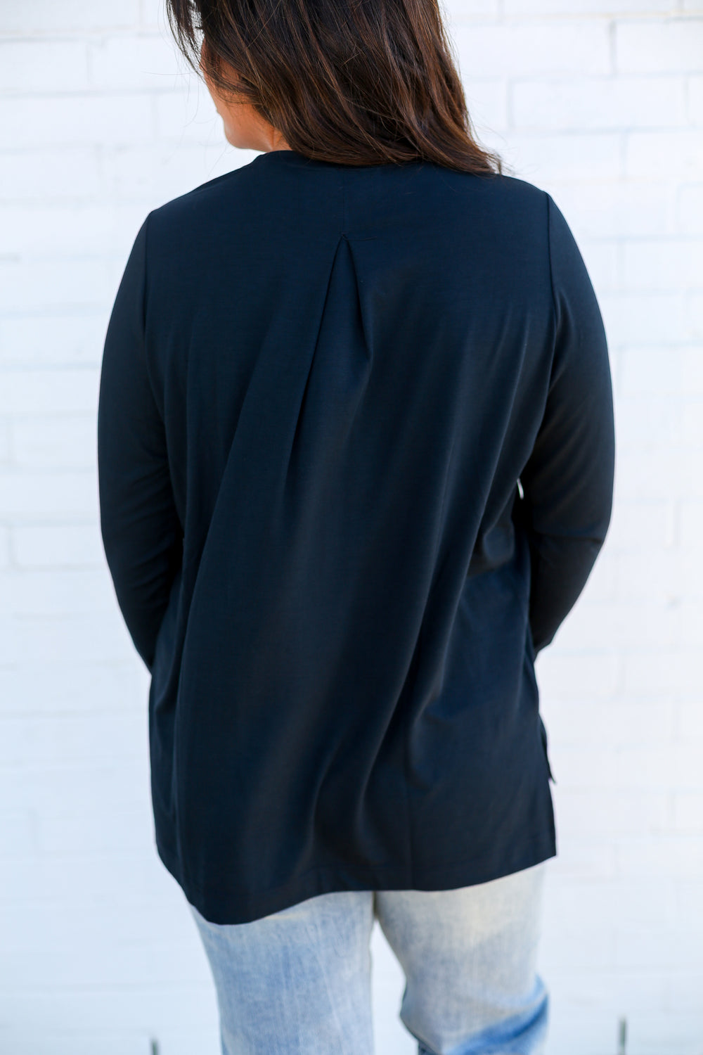 Deep Navy Plush Long Sleeve Top