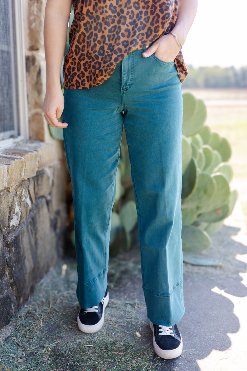 Deep Teal Holly Jeans