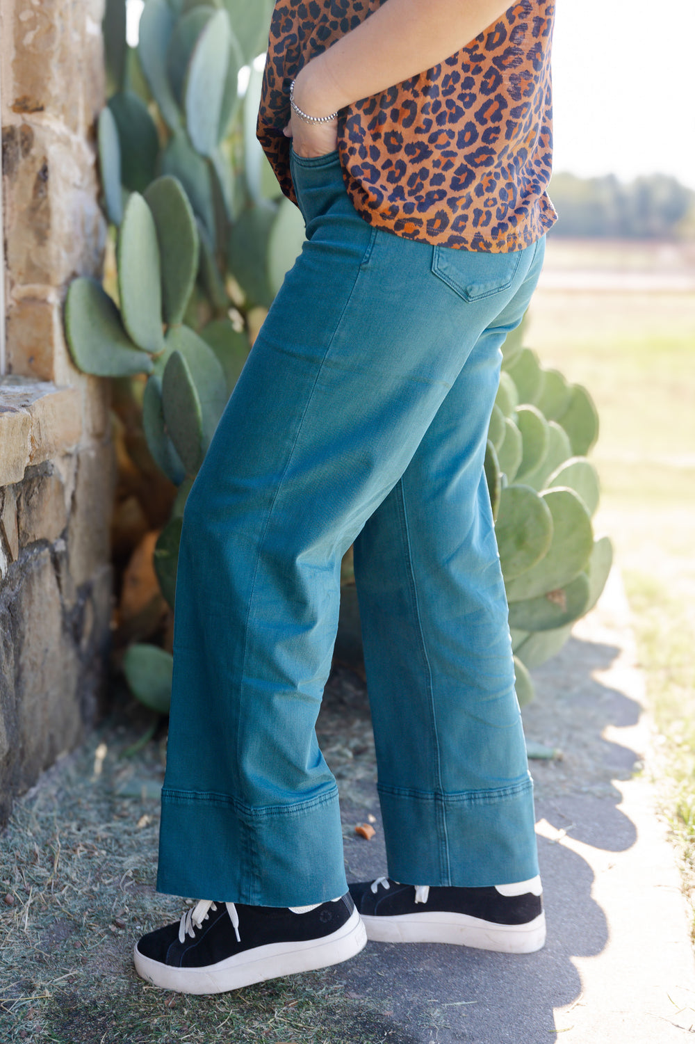 Deep Teal Holly Jeans