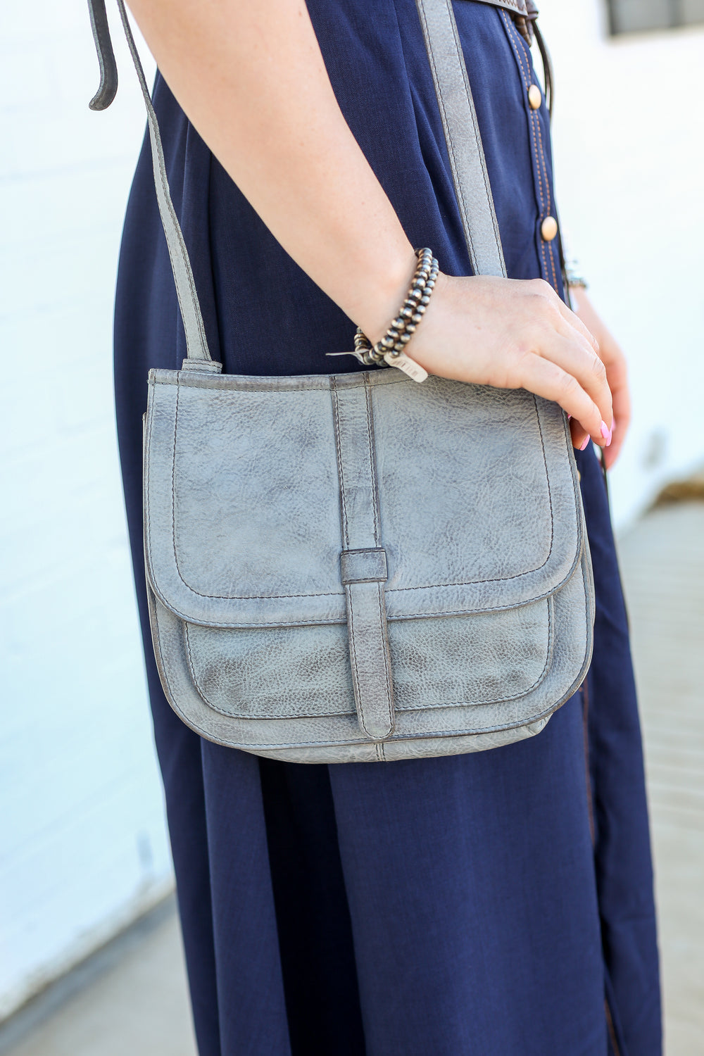 Denim Abby Flap Top Xbody