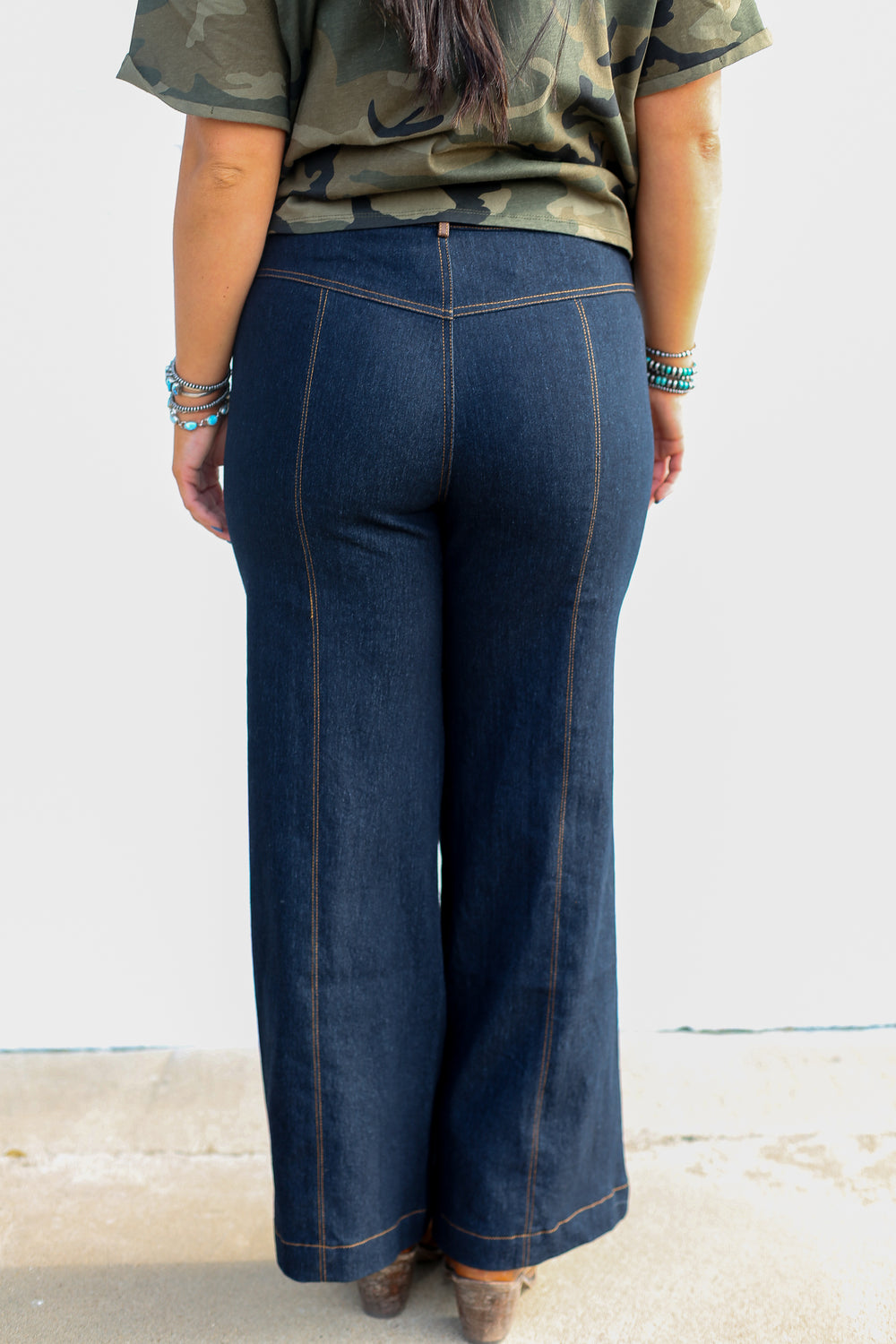 Denim And Leather Trouser Jeans