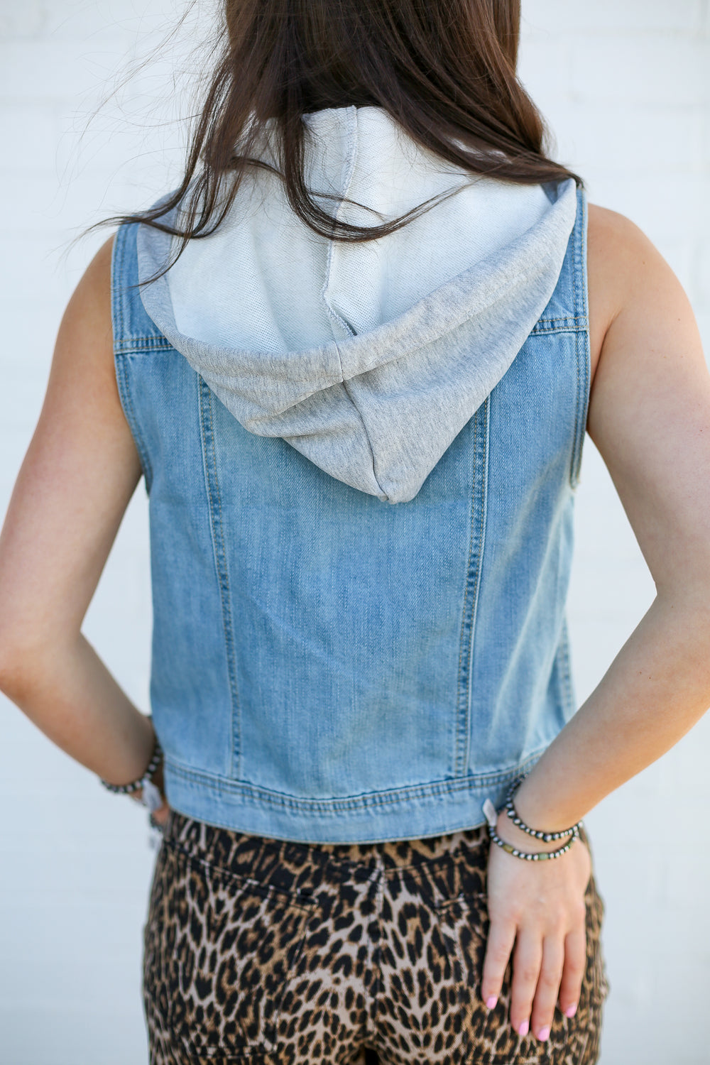 Denim Vest w/ Detachable Hoodie