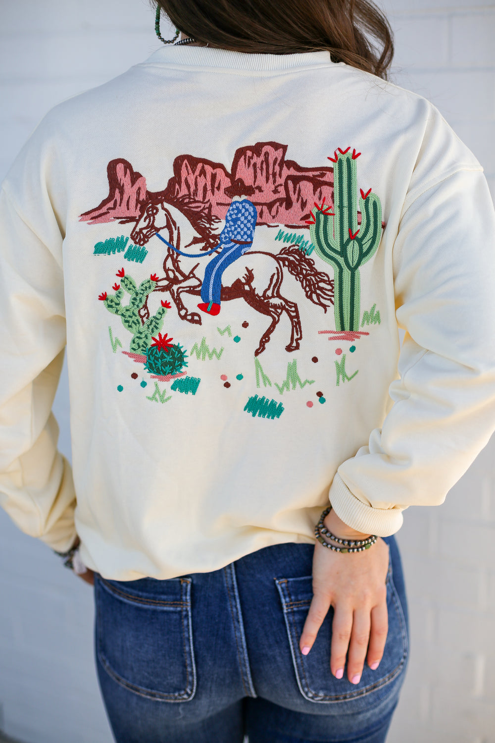 Desert Cowboy Embroidered Sweatshirt