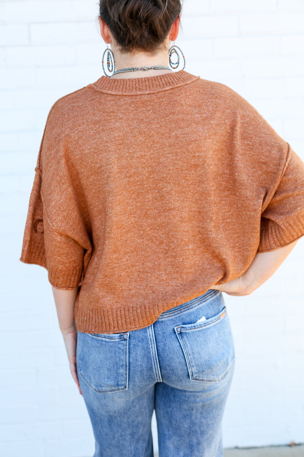 Devon Pumpkin Spice Horseshoe Sweater