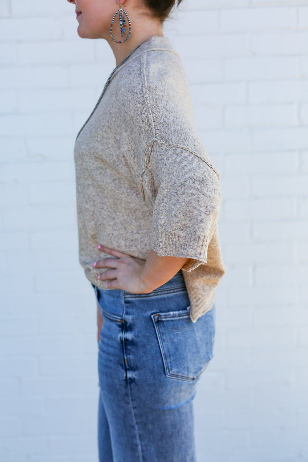 Devon Sandstone Slouchy Sweater