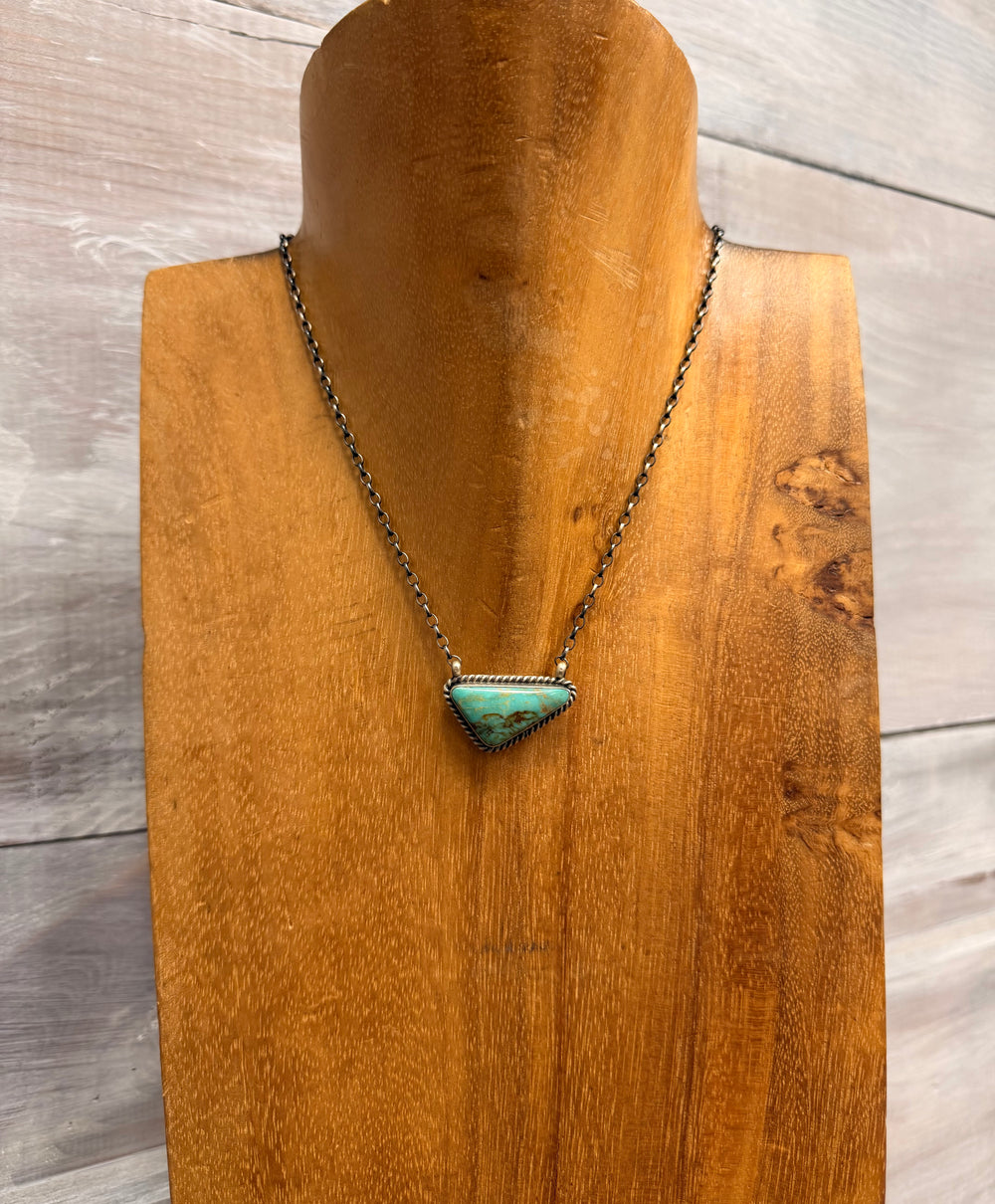 Dixon Triangle Turquoise Bar Necklace 4.0
