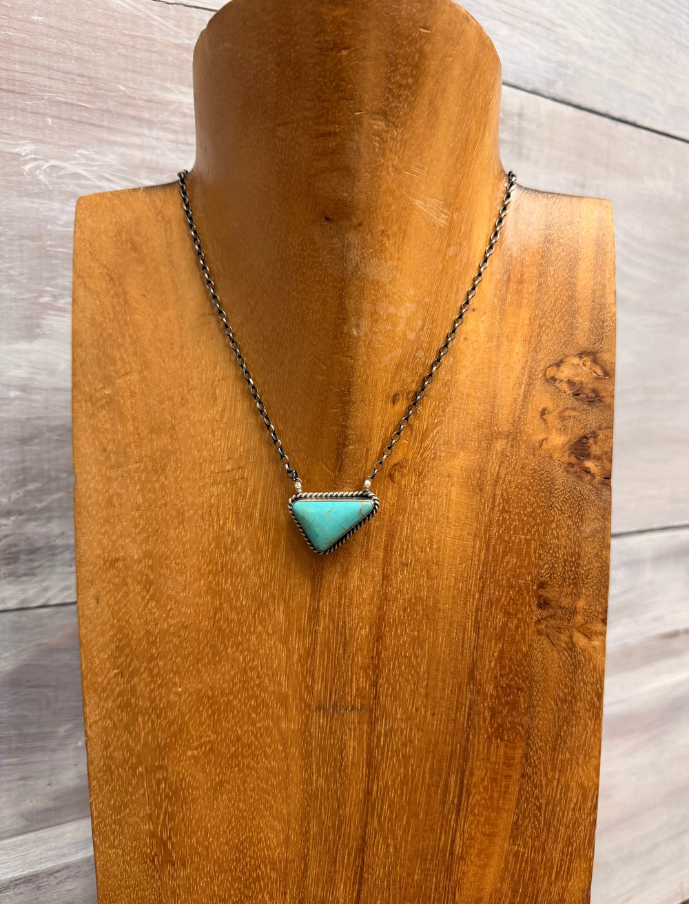 Dixon Triangle Turquoise Bar Necklace 6.0