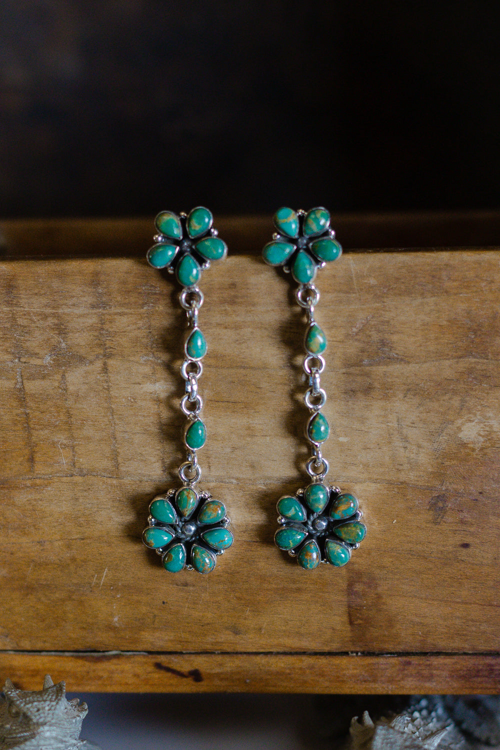 Double Trouble Flower Cluster Earrings