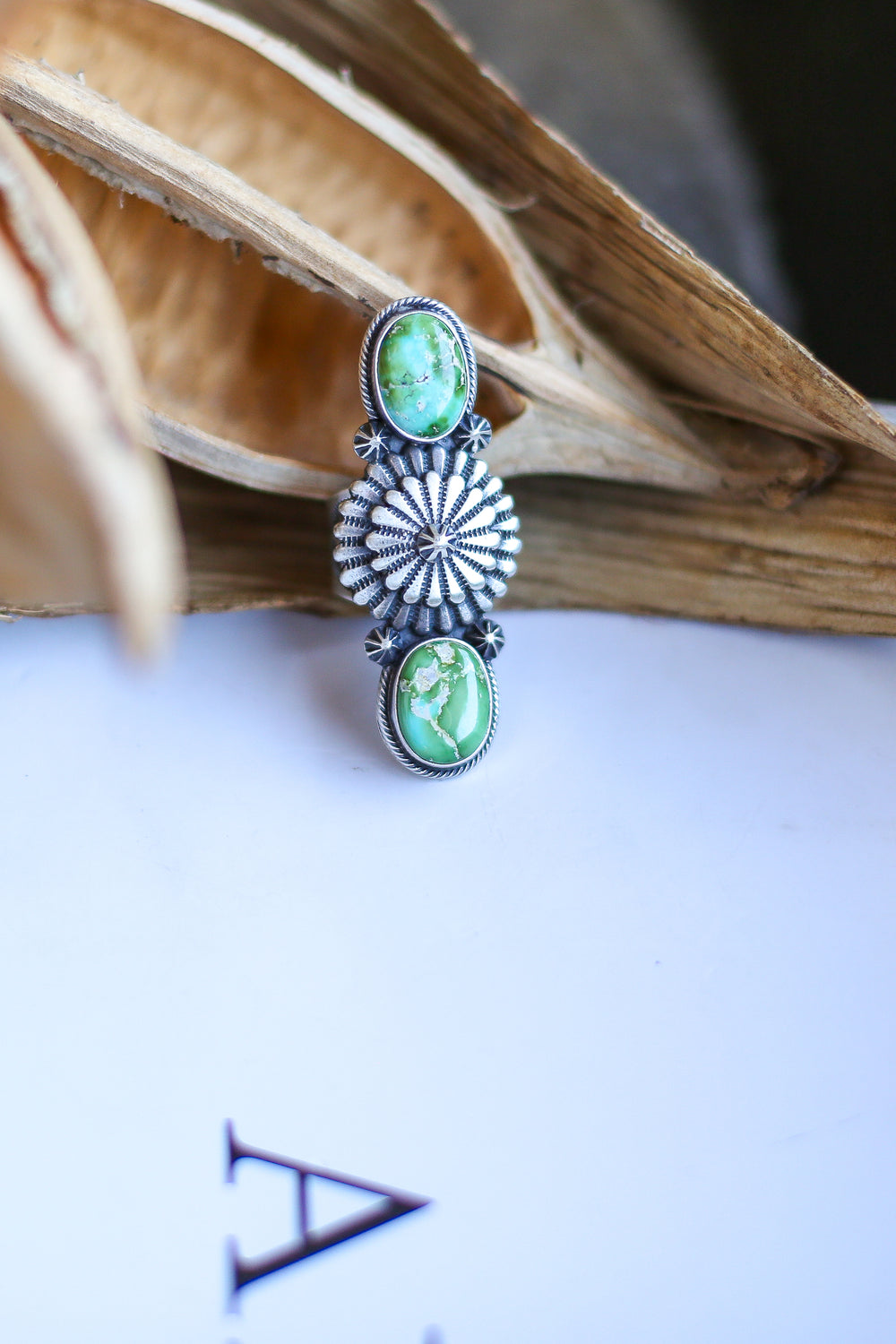 Double Sonoran Gold Burst Ring