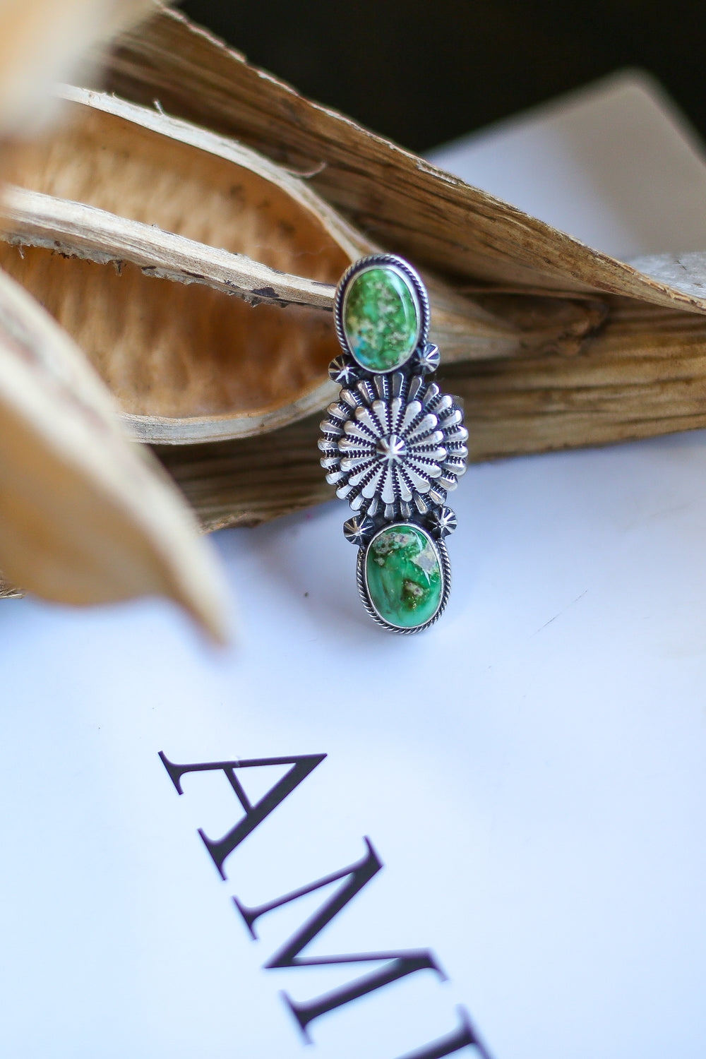 Double Sonoran Gold Burst Ring