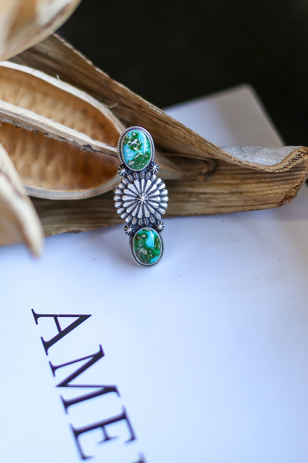 Double Sonoran Gold Burst Ring