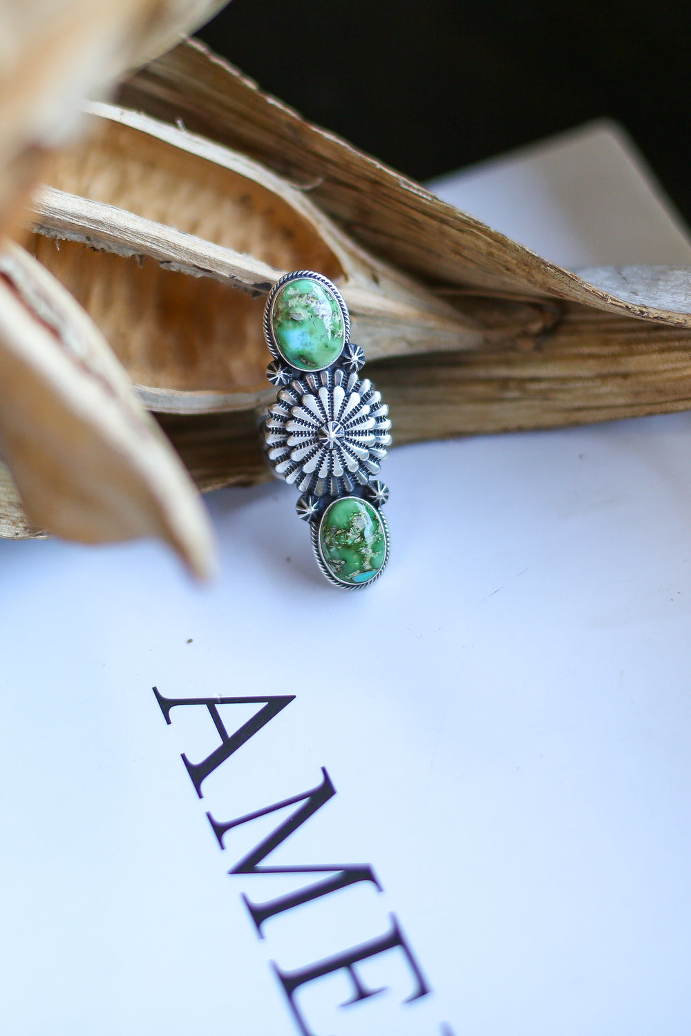 Double Sonoran Gold Burst Ring