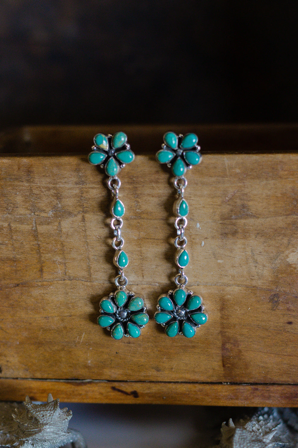 Double Trouble Flower Cluster Earrings