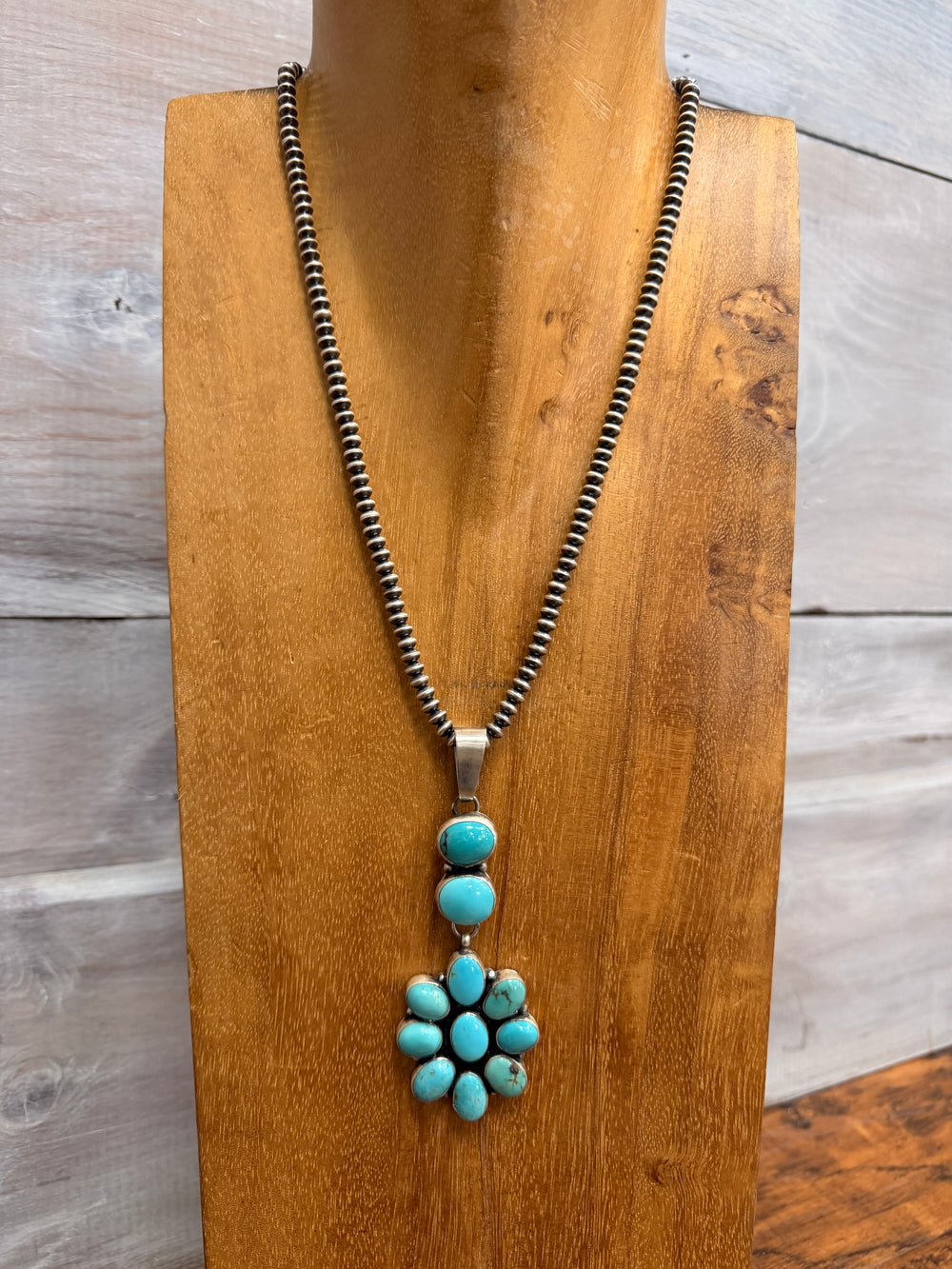 Duo Drop Flower Cluster Pendant  - Ella Peters