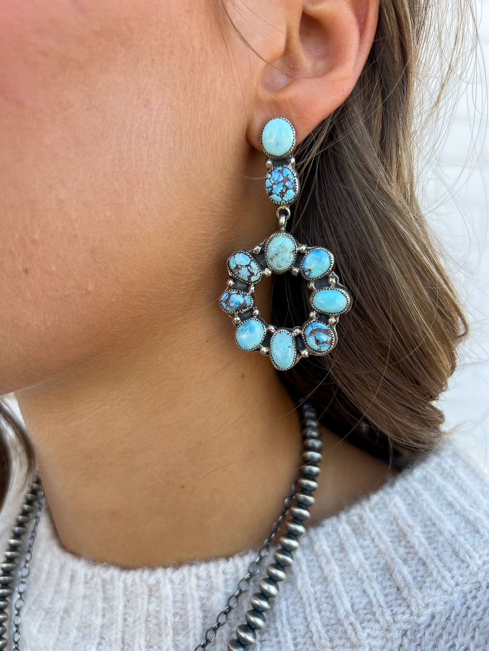 Duo Drop Infinity Golden Hills Earrings