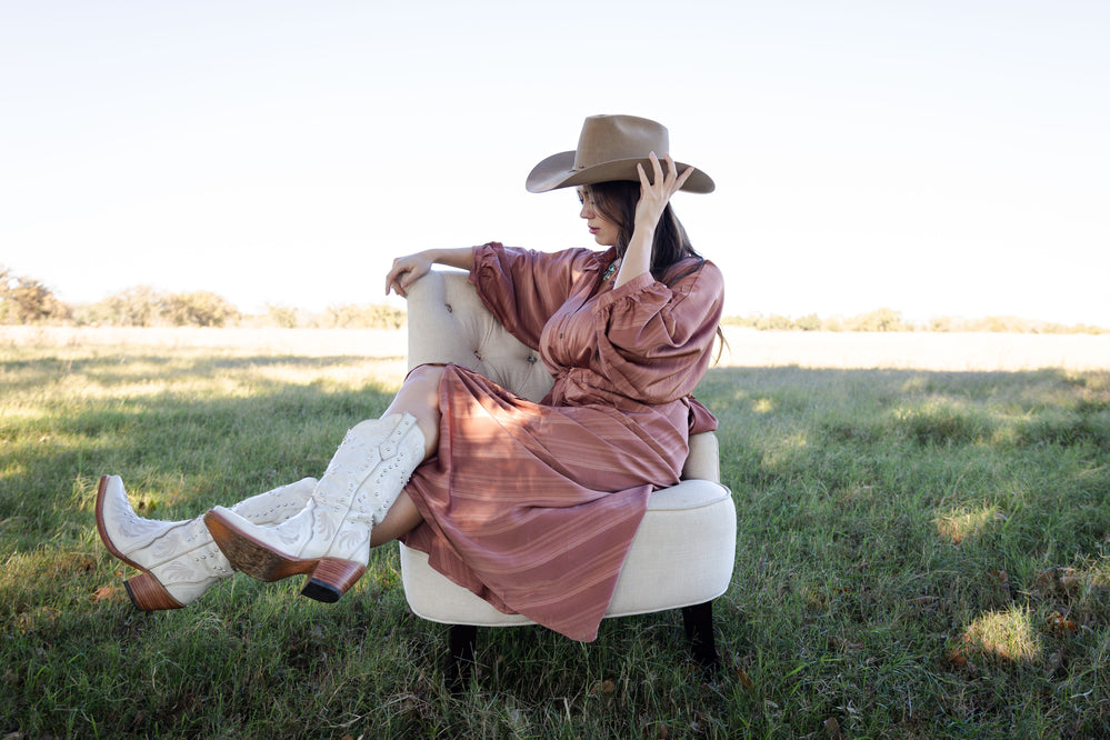 Elegance Tan Tie Dress