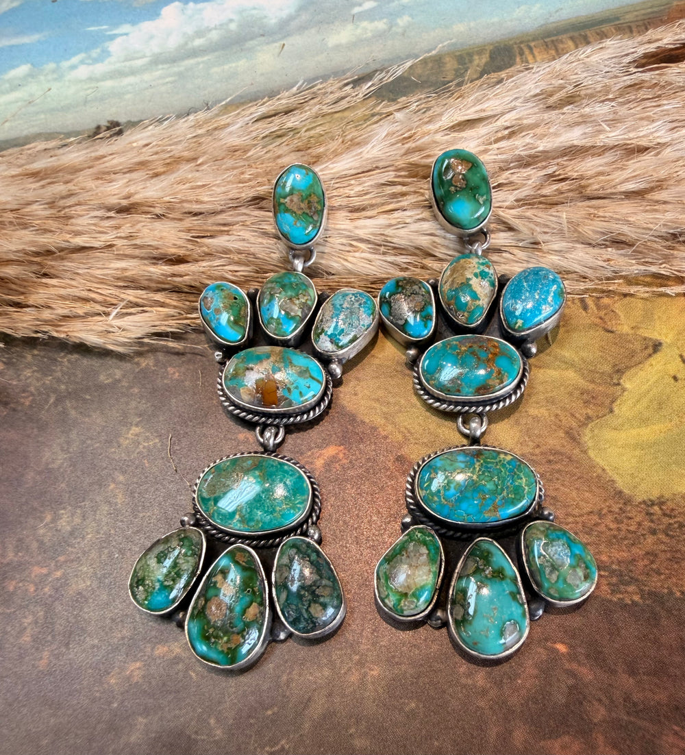 E Richards Duo Bear Paw Drop Earrings