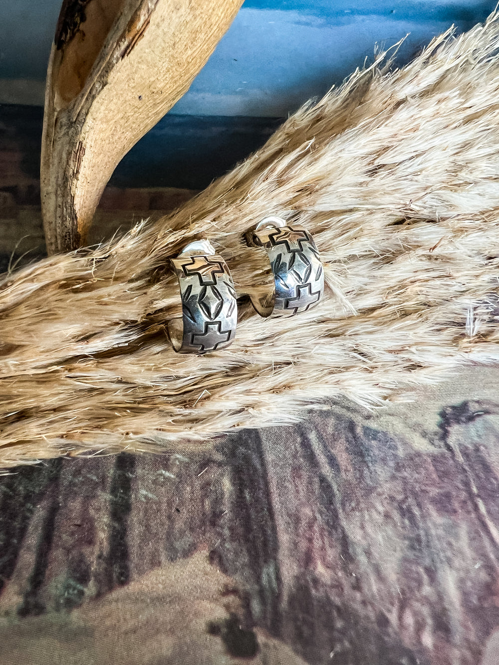 Petite Aztec Hoop (Variations Available)