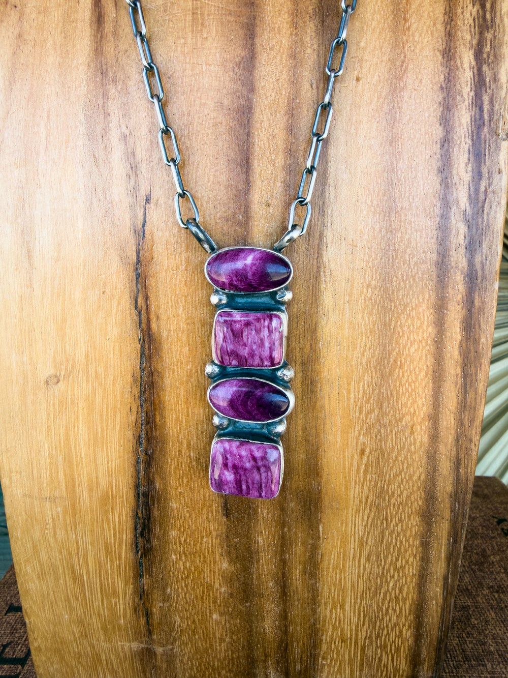 Ella Peters Vertical Purple Spiny Necklace