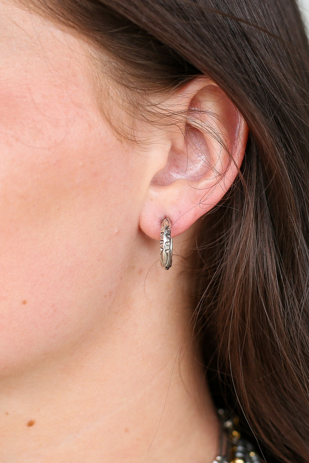 Everyday Aztec Stamped Hoop 4.0