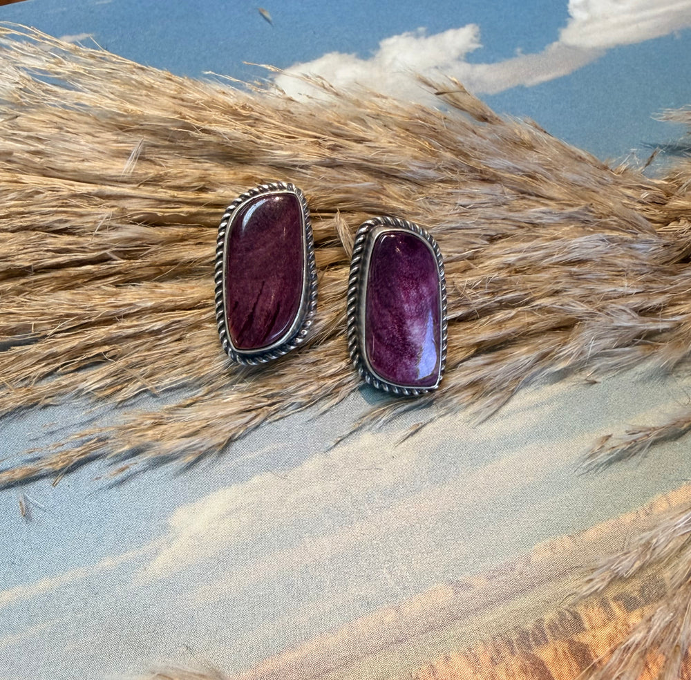 Everyday Purple Spiny Oyster Earrings 4.0
