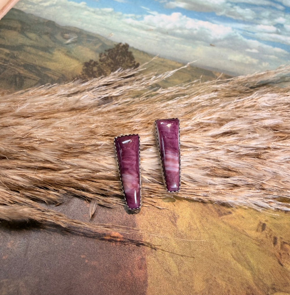 Everyday Purple Spiny Oyster Earrings 6.0