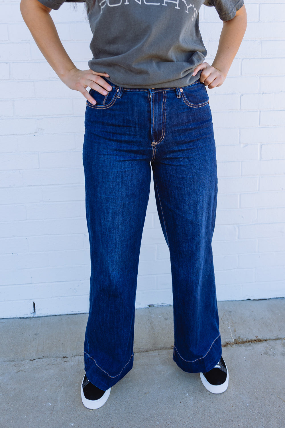 Fiona High Rise Wide Leg Jeans Star Demand