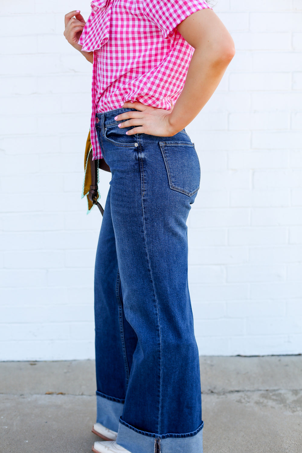 Fiona High Rise Castillion Cuffed Jeans